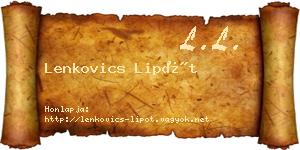 Lenkovics Lipót névjegykártya